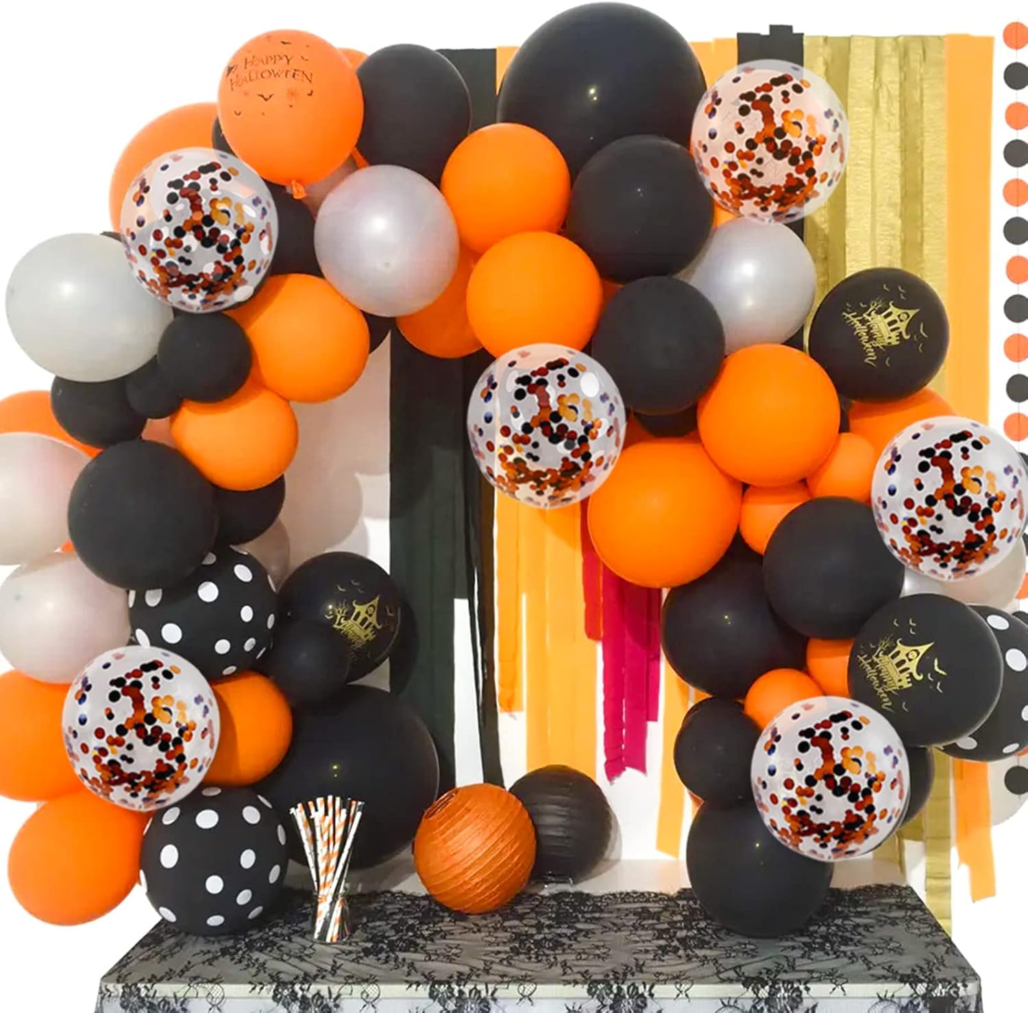 Orange Balloons 100 Pack - 12 Inch Thick Latex Helium Balloons for Halloween & Birthday Parties