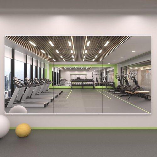 LOAAO Gym Mirror - 3-Piece Tempered Glass Set | Flexible 47.24"x29.53" Design for Home Gym & Dance Studio