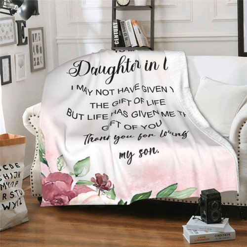 UHANKRU Daughter in Law Gifts for Christmas, Daughter in Law Gifts for Birthday, Christmas, Daughters in-Law Blanket, 60"x50"