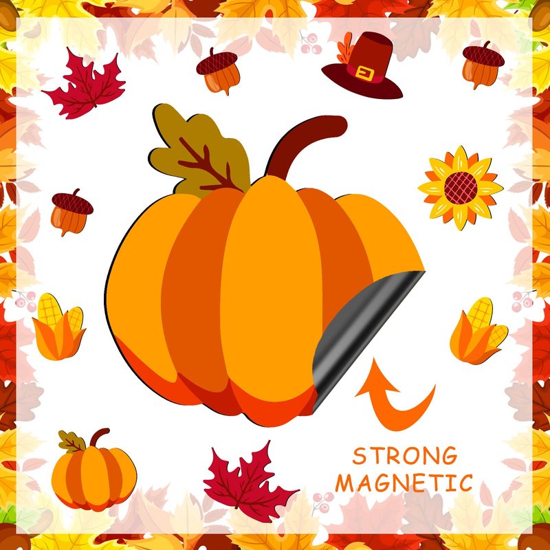 Tallew 24 Pcs Fall Refrigerator Magnets Fall Theme Car Decals Holidays Magnetic Stickers Pumpkin Autumn Leaves Acorn Decoration Autumn Harvest Decoration Fall Theme Thanksgiving Decoration(Null)