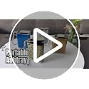 Portable Metal Ashtray with Lid - Pocket Cigarette Ash Tray Keychain