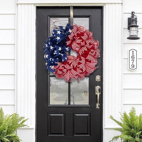 250th Anniversary Patriotic Wreath - 3D Eagle Design for Front Door | All-Weather Red, White, and Blue Decoration