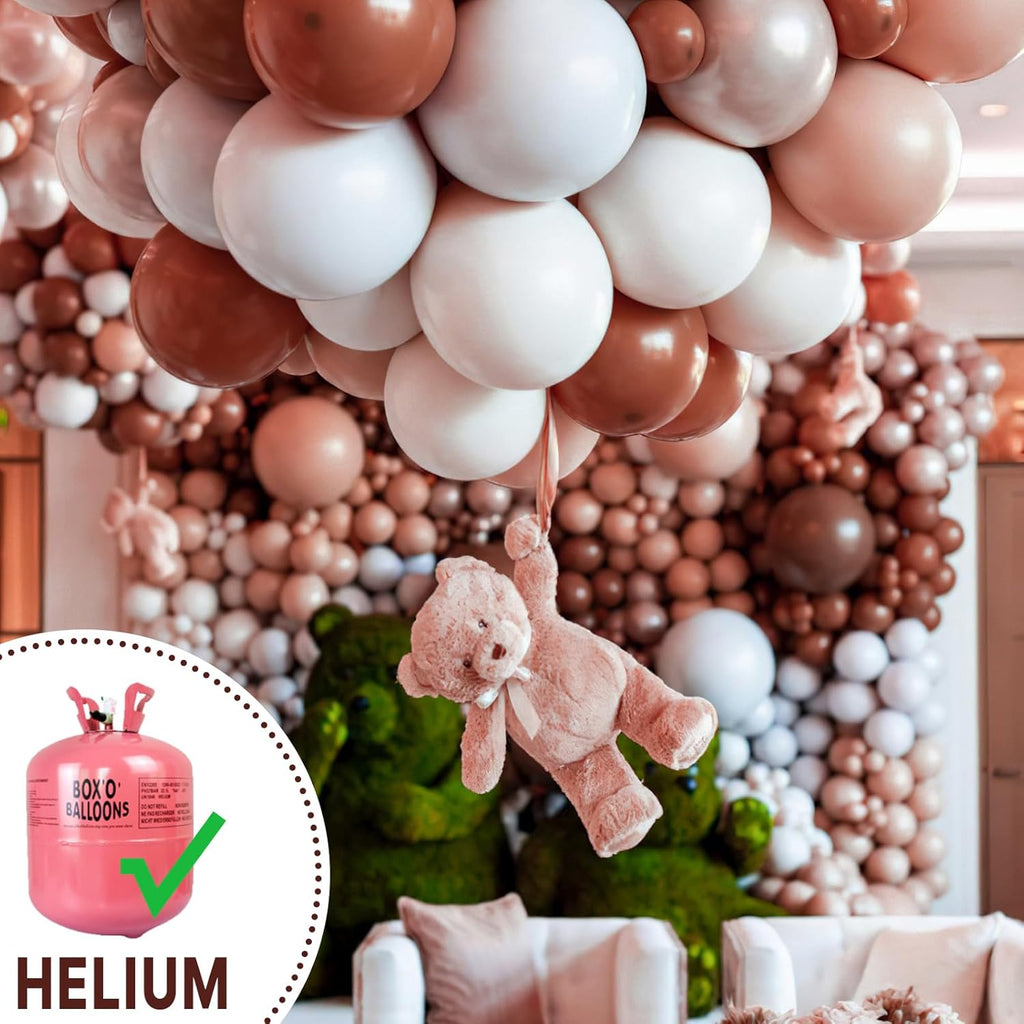 PartyWoo Dark Brown Balloons - 36 Inch Boho Neutral Latex Helium Balloons for Celebrations | 4pcs