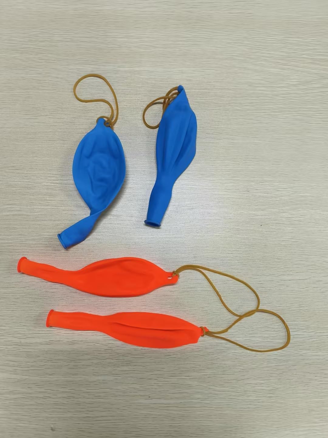 Soulchen Punch Balloons - 24 Pcs Blue & Orange Party Favors for Kids' Birthday Celebrations | Thickened Design with Rubber Band Handle
