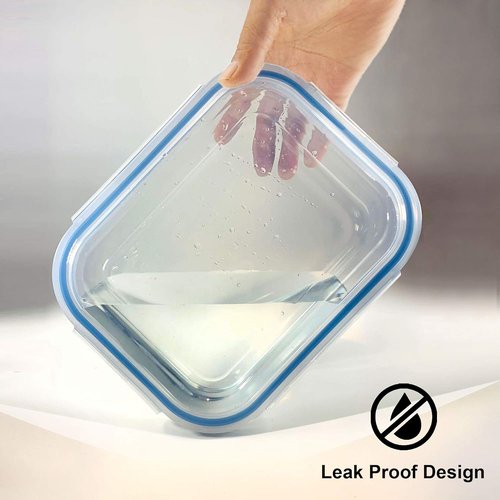 Glass Food Storage Containers Set - BPA-Free, Leak-Proof Meal Prep Containers | 80oz, 2-Pack