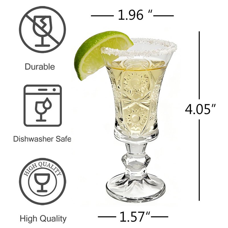 Sdatook Shot Glasses, 1.5oz Shot Glasses Set of 6/Cordial Glasses/Sherry Glasses