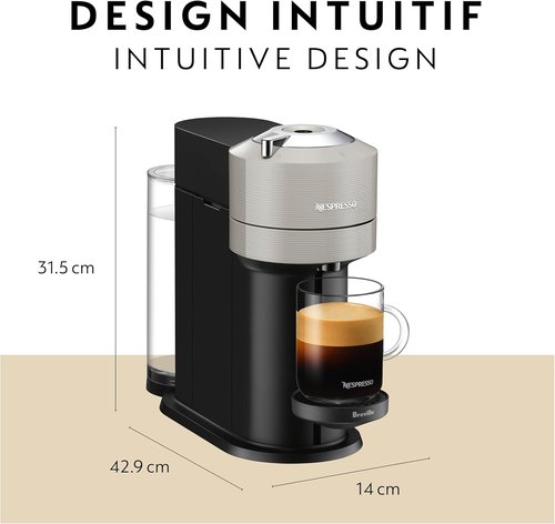 Breville Nespresso Vertuo Next Coffee & Espresso Maker - Includes Aeroccino Milk Frother