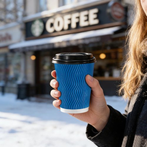 Lamosi To go Coffee Cups with Lids, Disposable Coffee Cups with Lids 9 oz 50 Pack