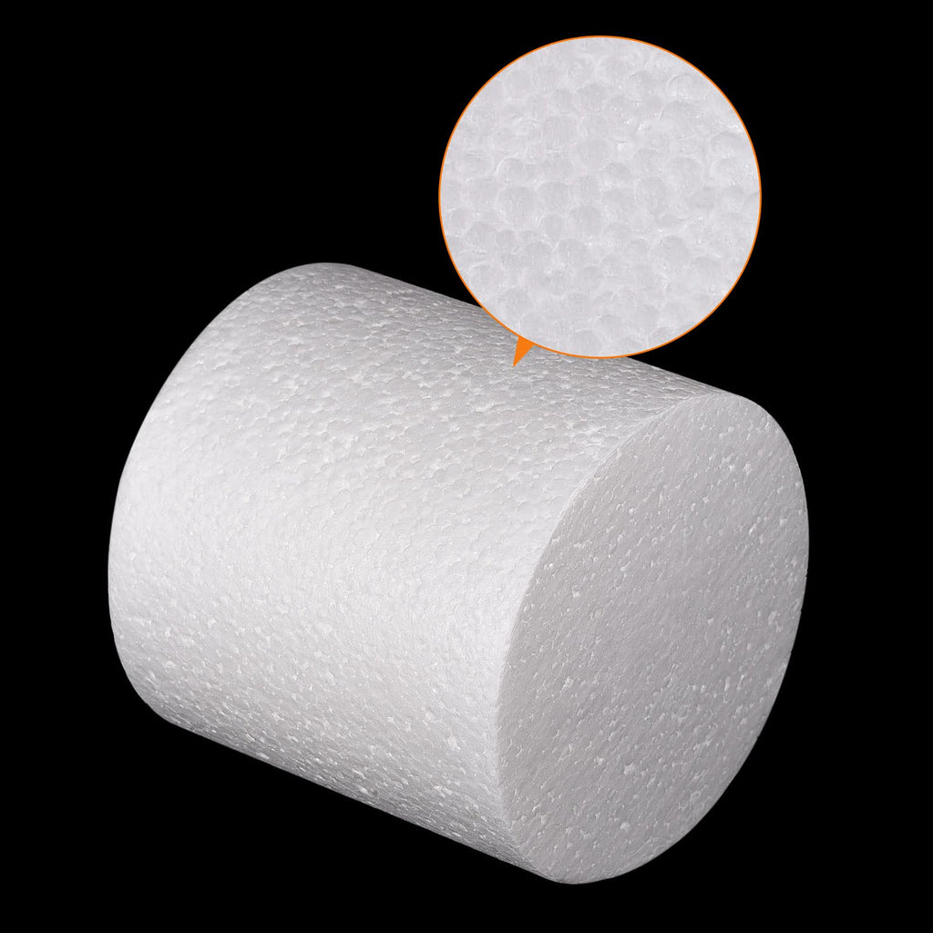 MECCANIXITY Round Foam Cake Dummy 4 Inch x 4 Inch Circle Dummy Cake Set for Wedding Cakes, Birthday Cakes, Crafts, and Window Displays 2 Pack