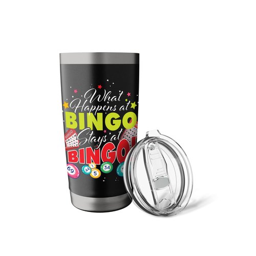 What Happens At Bingo Stays At Bingo - Bingo Lover Gambler Stainless Steel Insulated Tumbler