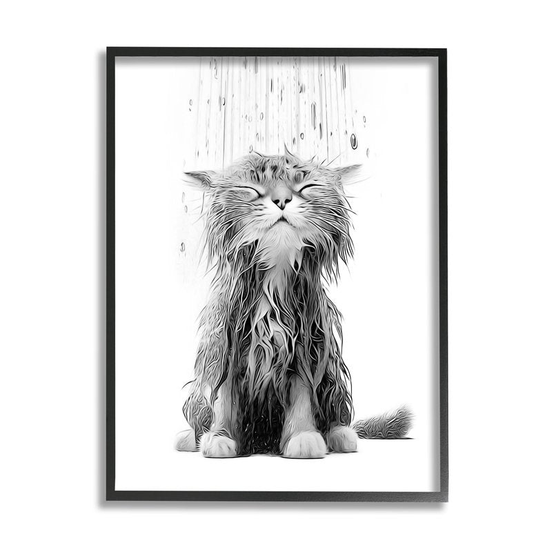 Stupell Industries Kitten Bathroom Splash Framed Giclee Art by Annalisa Latella