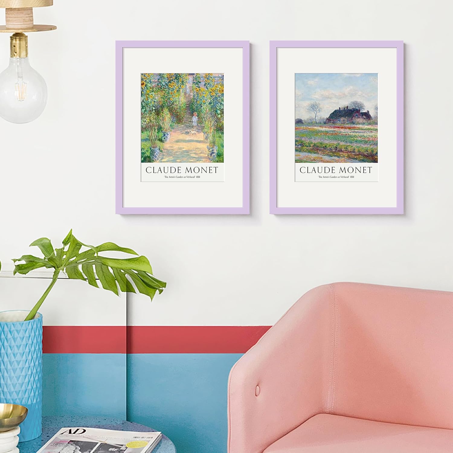 Upsimples 12x16 Picture Frame - Versatile Display for 8.5x11 Photos with Mat or 12x16 Without - Purple