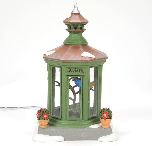 Department 56 Dickens Village Collection - 40th Anniversary Limited Edition Aviary Lit Building | Handcrafted Porcelain Christmas Decor, 5.9 Inch
