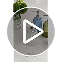 JASAI 18 oz Clear Glass Soap Dispenser with Rust Proof Stainless Steel Pump