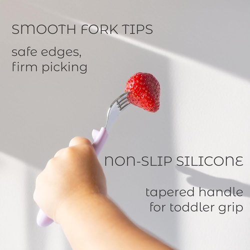 ASOMIC Toddler Utensils - 6-Piece Kids Silverware Set with Silicone Handles | Premium 316 Stainless Steel, Dishwasher Safe