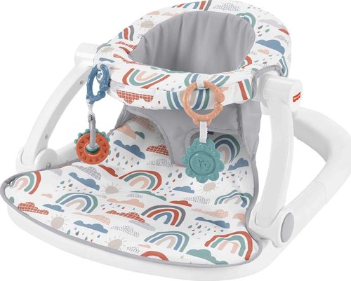 Fisher-Price Portable Baby Chair - Sit-Me-Up Floor Seat with Developmental Toys | Rainbow Showers