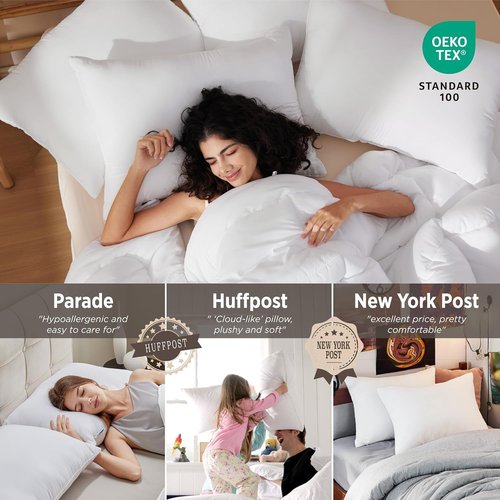 Bedsure Satin Pillowcase Set - Luxurious Softness + 2 Matching Pillows | Standard Size
