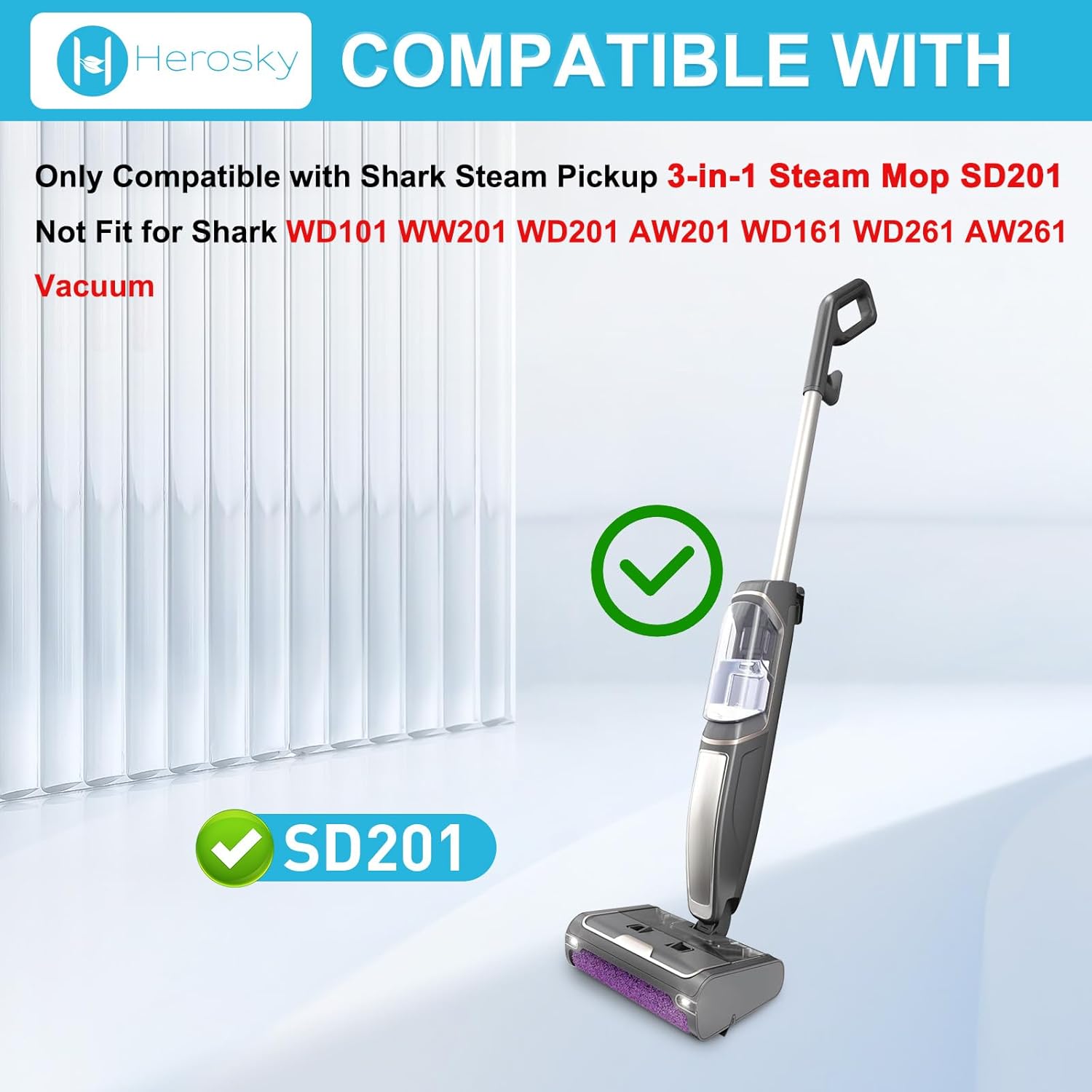 Skiennix 2PCS SD201 Roller - Compatible with Shark Steam Mop Models SD200, SD201C, SD201Q, SD205, SD205CCO