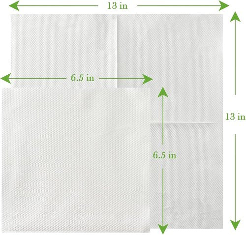 ECOLipak Paper Napkins - 250 Count Soft & Absorbent 2-Ply Dinner Napkins | 6.5x6.5 Inch Folded