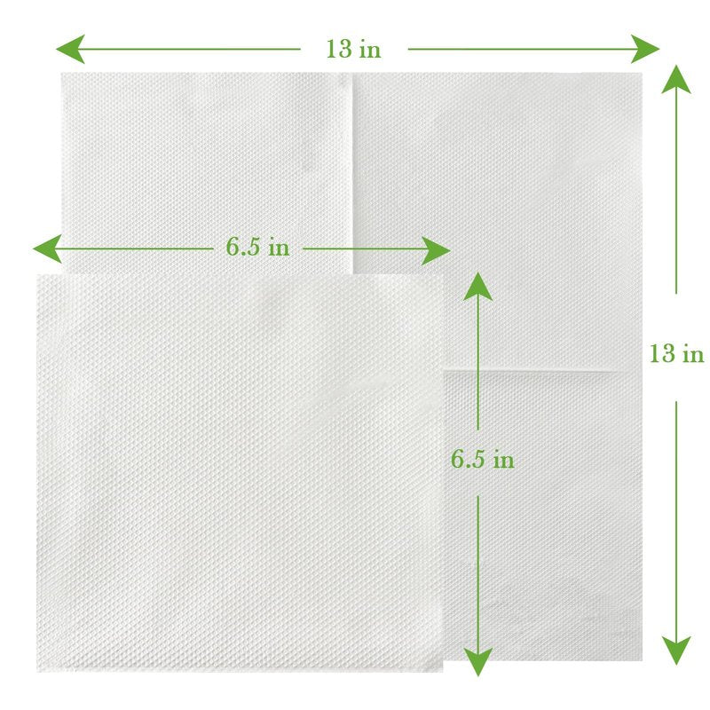 ECOLipak Lunch Napkins Bulk, 250 Count Everyday Paper Napkins, 6.5×6.5 Inch Folded, 2-Ply Soft And Absorbent for Dinner, Gathering, Bar, Restaurants(13×13 Inch Unfolded)