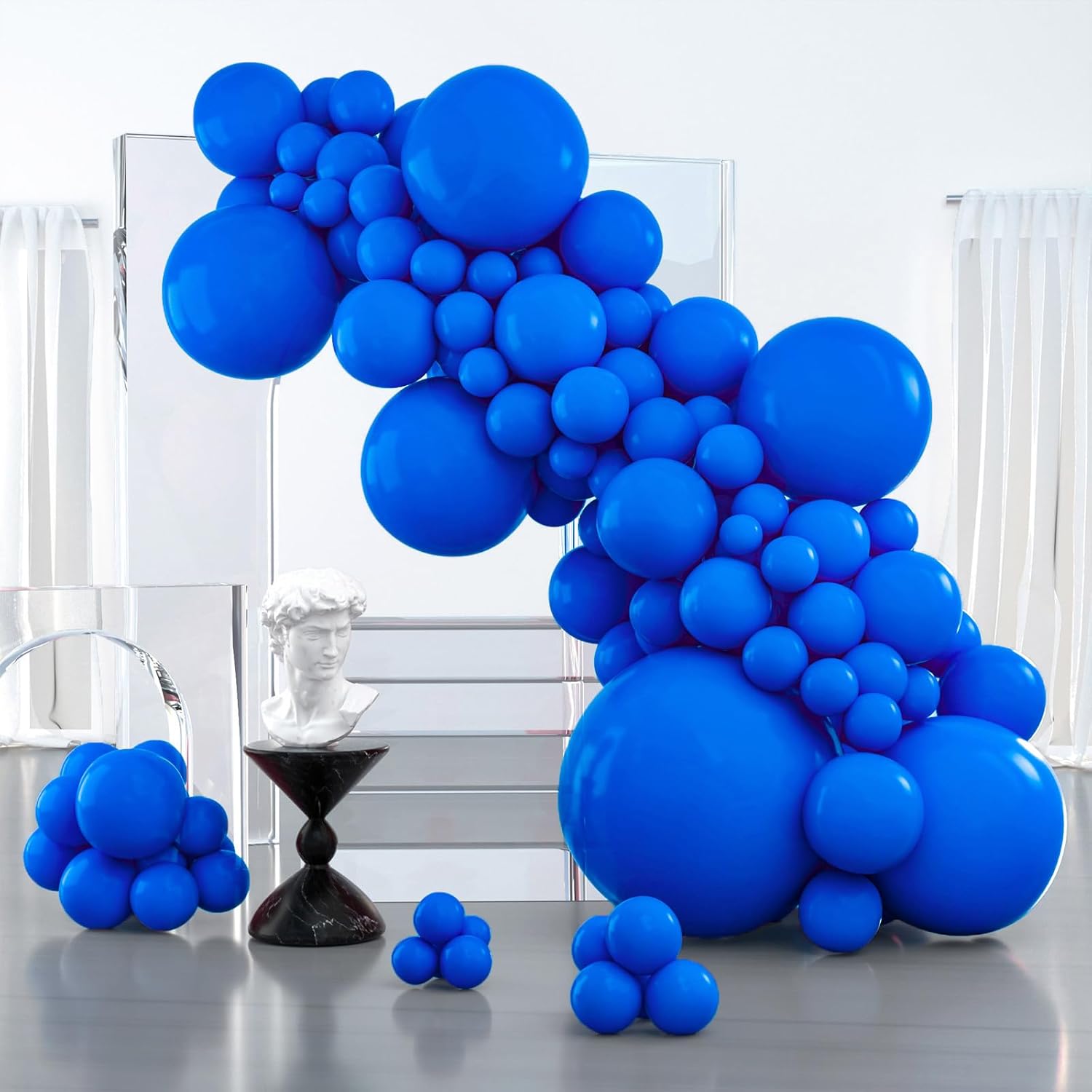 PartyWoo Royal Blue Balloons - 127-Piece Balloon Arch Kit for Baby Showers, Graduations & Parties | 5-18 Inch Sizes