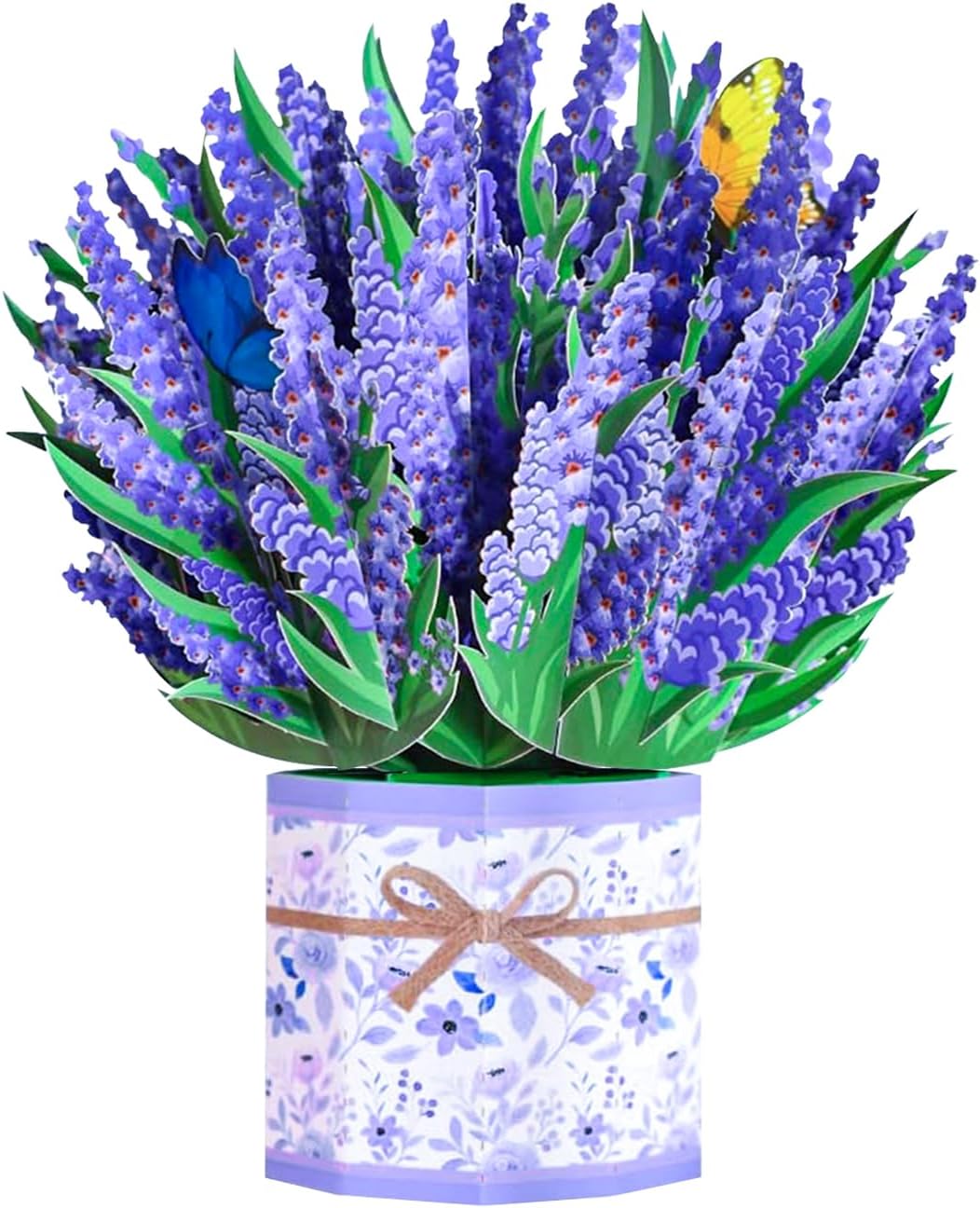 ROBBEAR 3D Lavender Bouquet Pop-Up Card - Perfect Greeting Card for Birthdays, Anniversaries & More