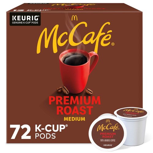 McCafe Premium Roast Coffee - Medium Roast K-Cup Pods | 72 Count for Convenient Brewing