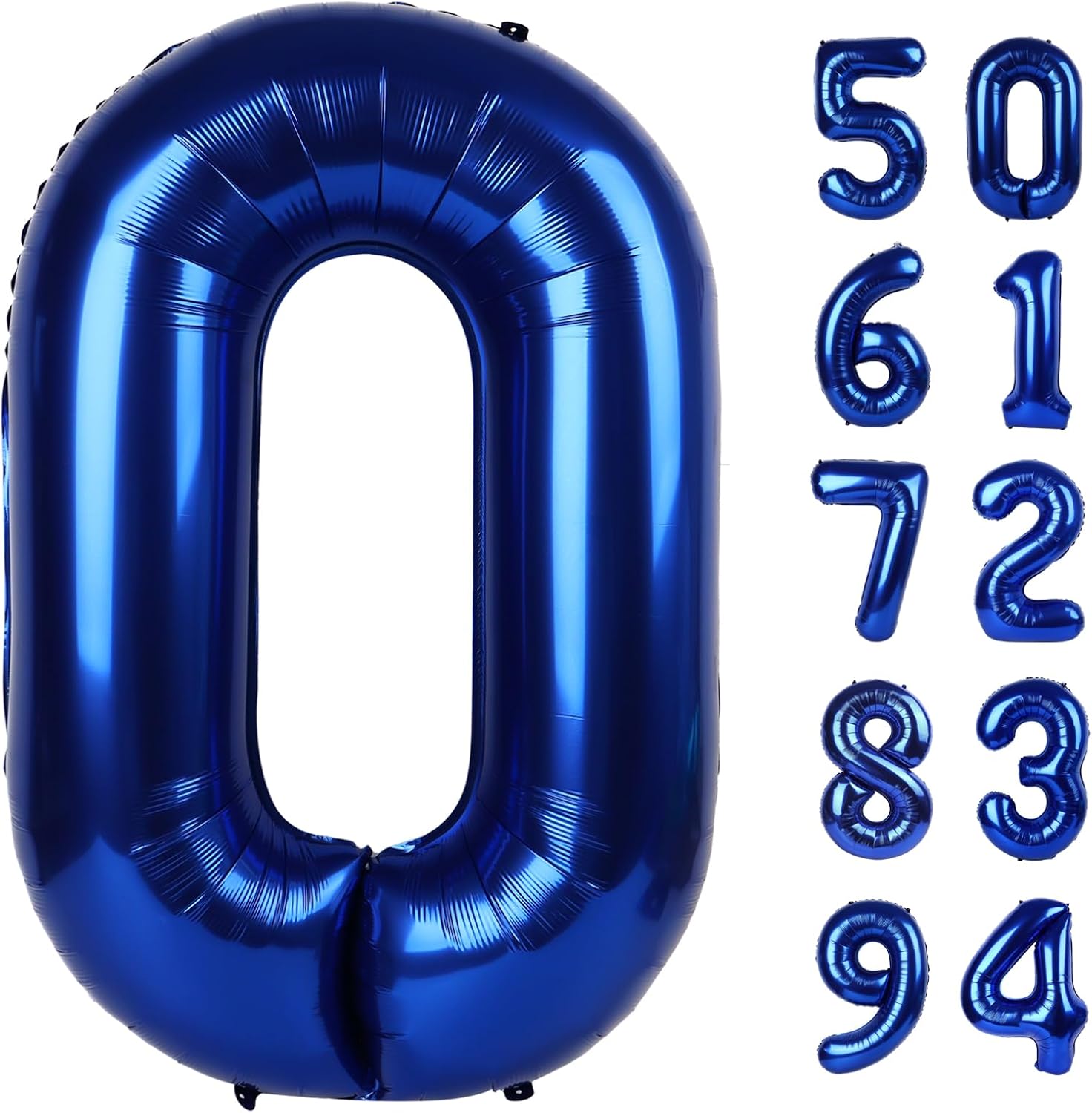 Number Balloons by Night Blue - 40 Inch 0 Balloon for Birthday Decorations | Perfect for Celebrations