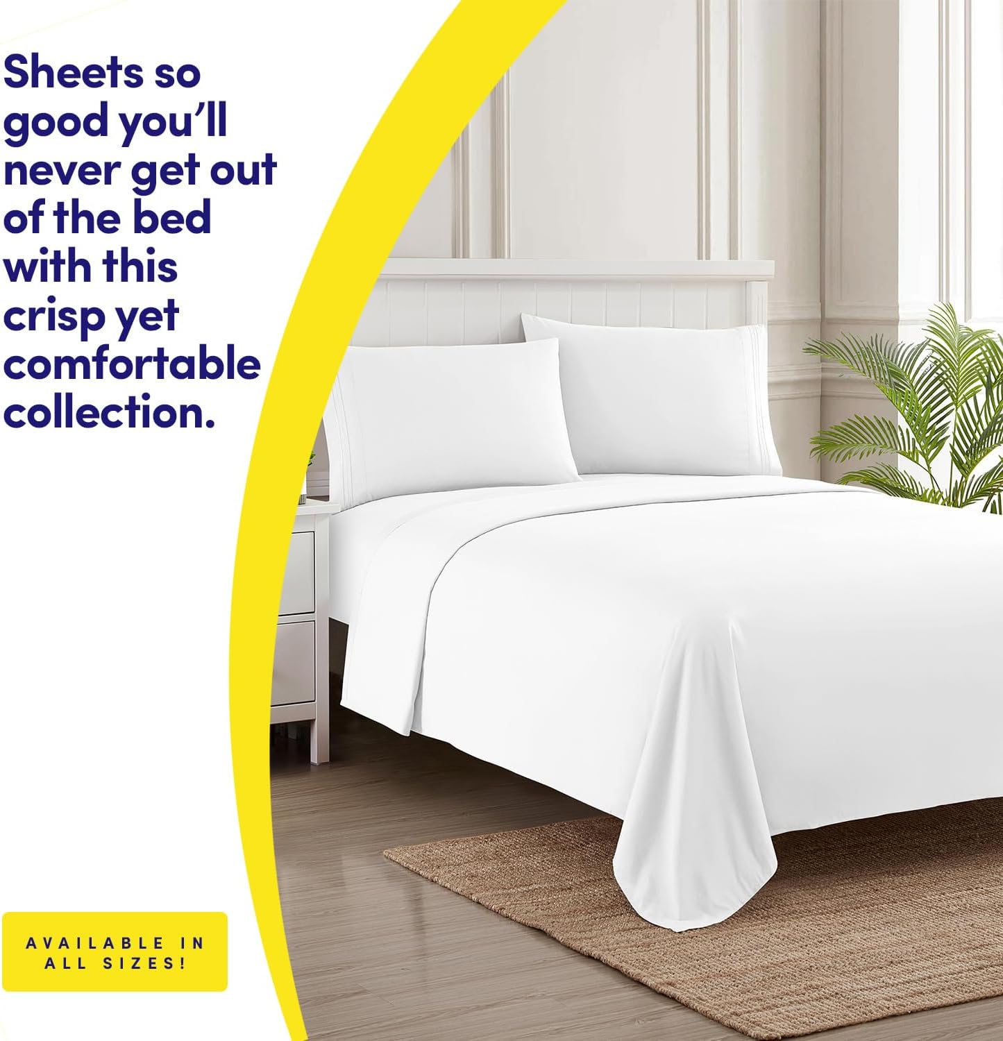Supreme Collection Queen Sheet Sets - Luxury White Bed Sheets & Pillowcase Set | Extra Soft, Deep Pocket Design