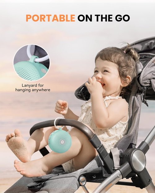 Dreamegg Sound Therapy Machine - Portable White Noise Device with 21 Soothing Sounds | Ideal for Sleep & Travel, Green