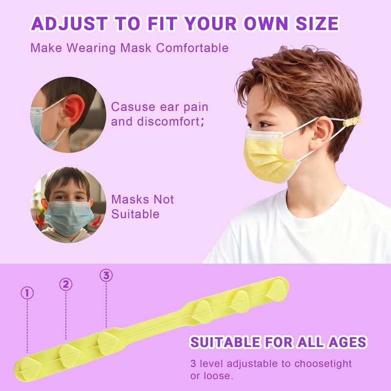 Rasav Kids Disposable Face Masks 100Pcs, 3 Ply Kids Masks Disposable Breathable Colorful Cute Face Masks for Children, Girls & Boys