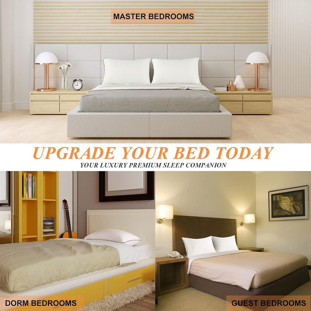 SEMZSOM King Size Bed Pillows - Set of 4 Luxury Hotel-Quality Soft Down Alternative for All Sleepers