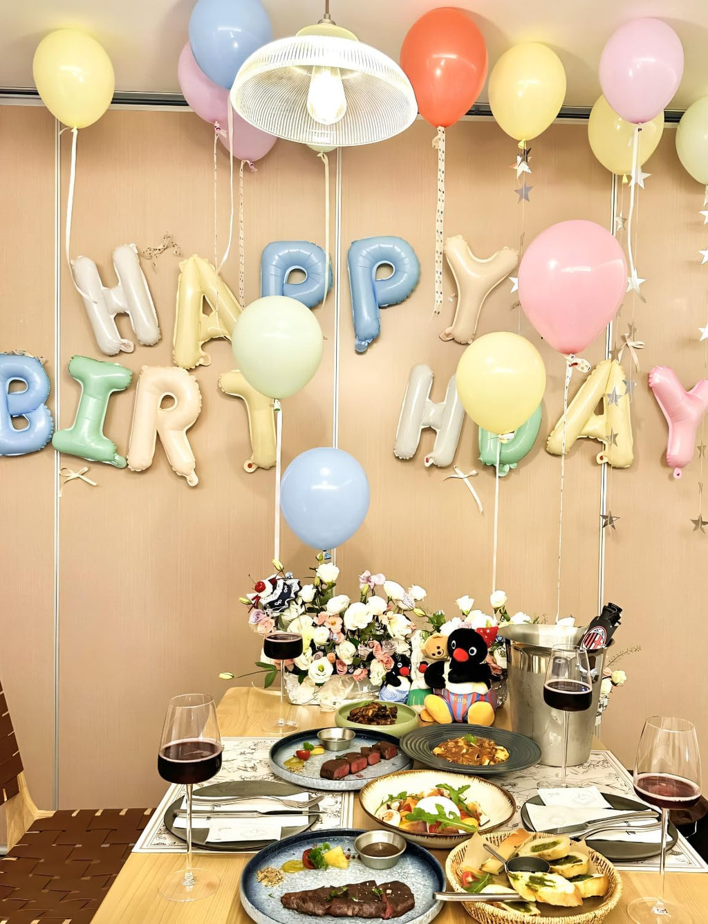 Pastel Birthday Decorations - 84Pcs Macaron Balloons & Happy Birthday Banner for Parties