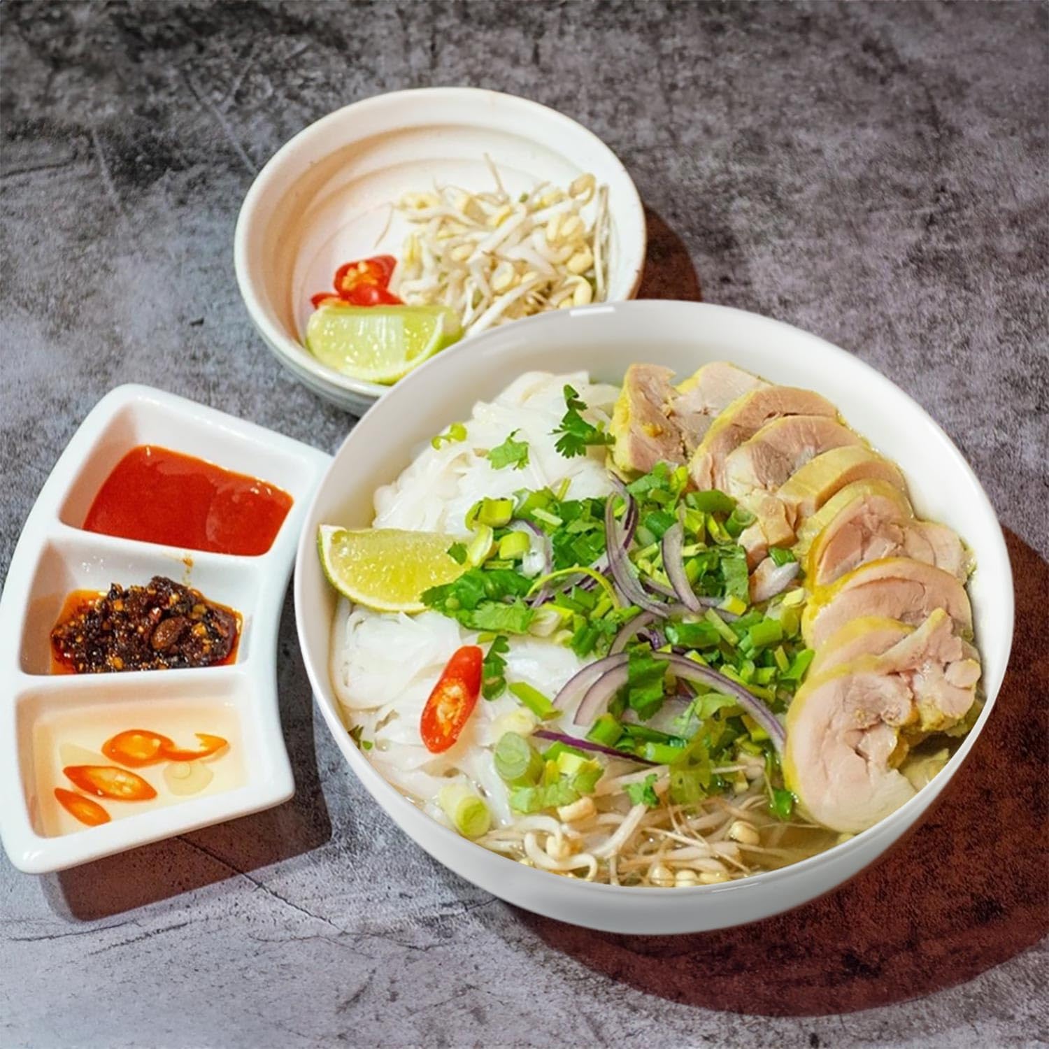 Dyware 40 oz Large Soup Bowl, Pho Bowls, 7-Inch Off-White Porcelain Bowls Set of 4