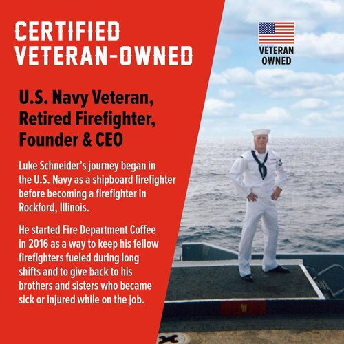 Fire Department Coffee - Gives Back to Firefighters - Skull Crushing Espresso Coffee Pods - Full-Bodied & Bold Espresso K Cups - Roasted in the USA - Veteran Owned - 24 Single Pods