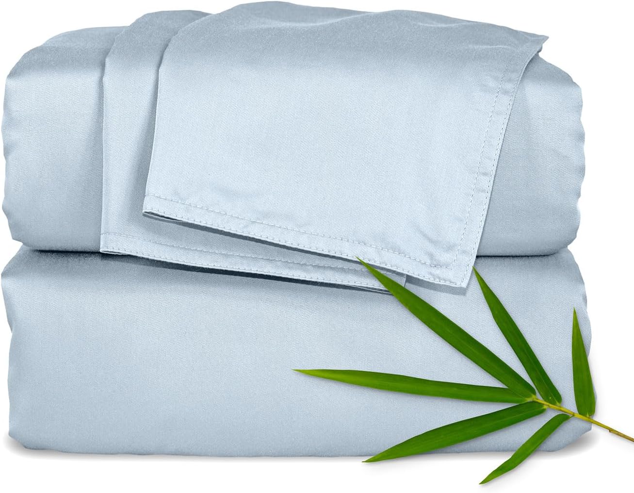 Pure Bamboo California King Sheets - 100% Organic Viscose, Soft & Cooling Bed Set | Glacier Color