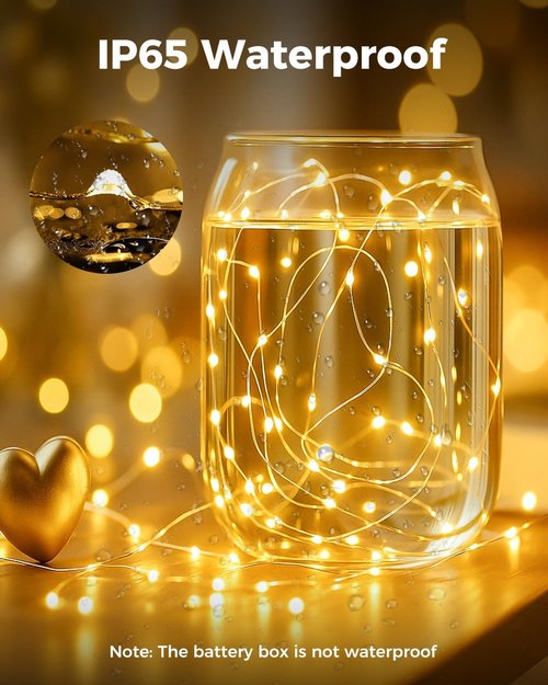 Btfarm 12 Pack Fairy Lights - 7FT Battery Operated Mini String Lights | Waterproof Silver Wire for Crafts & Decorations