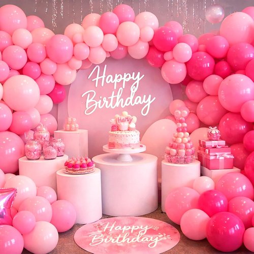 Kelfara Pink Balloon Garland Arch Kit - 109 Pcs Hot Pink & Pastel Latex Balloons | 18", 12", 10", 5" Sizes for Weddings & Parties