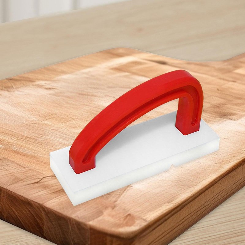 Bothyi Cutting Board Refinisher Chopping Board Planer with Handle Stainless Steel Blade Kitchen Cleaning Tool for Kitchen Restaurant, Red