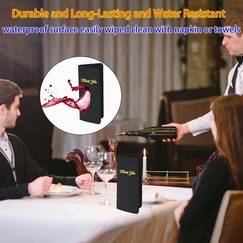 4 Packs Restaurant Check Presenters,Leather Guest Check Card Holder, Server Check Book Restaurant Bill Holder Waitstaff Checkbook Presenter Restaurant Supplies for Servers, Waiter, Waitress, Bar