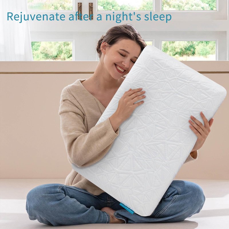 Furlupy Cooling Memory Foam Pillows for Sleeping, Cooling Gel Pillow for Hot Sleepers, Bed Pillow for Side, Back and Stomach Sleepers, Luxury Firm Gel Pillow for Neck Pain Relief