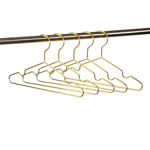 Better to U Gold Kids Hanger 50 Pack, Metal Baby Clothes Hangers, Children Infant Coat Suit Shirt Hangers, Space Saving Slim Wire for Camisole Dress