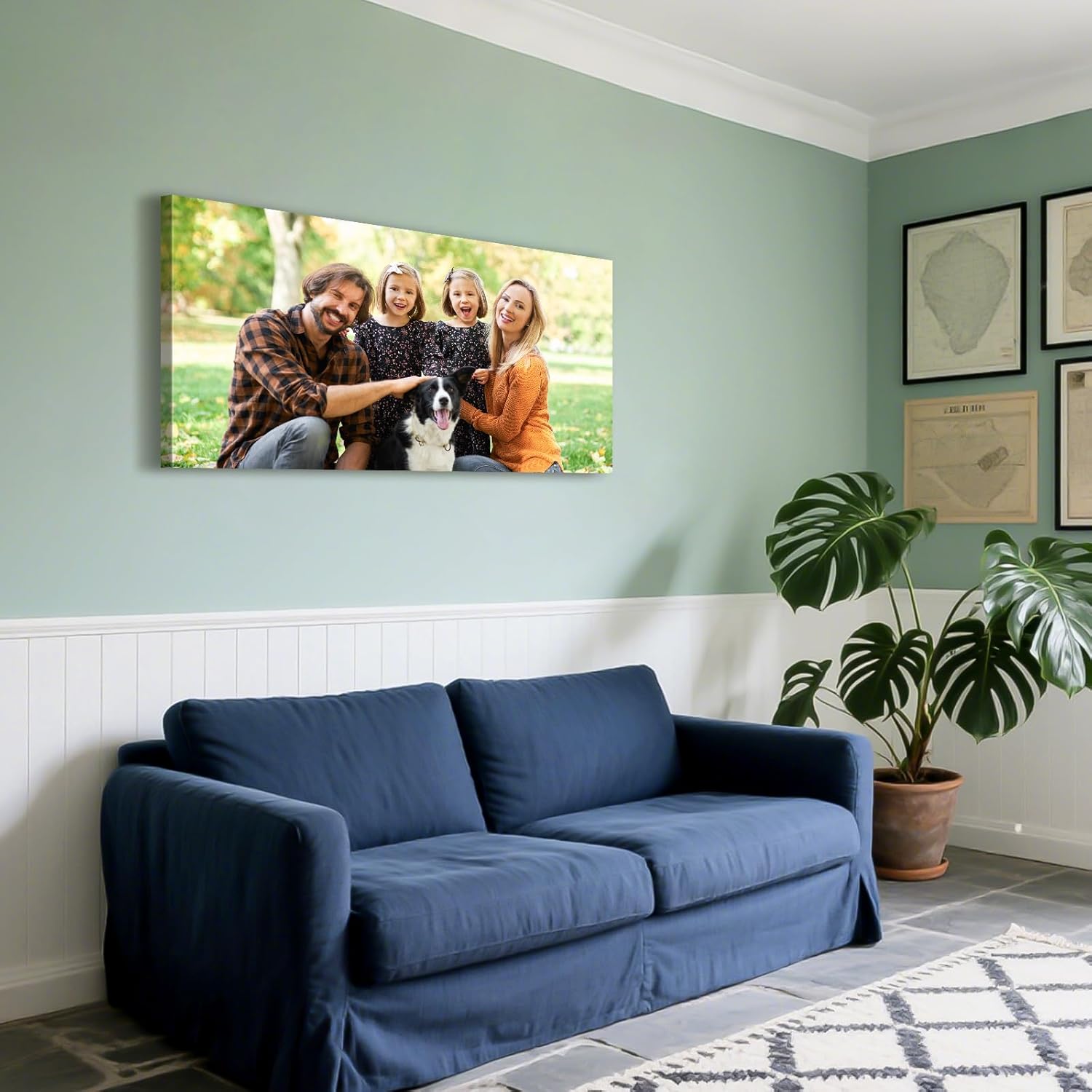 Skiennix Custom Canvas Prints - Personalized Wall Art for Weddings, Family, and Pets | 36x20 Wrapped Frame
