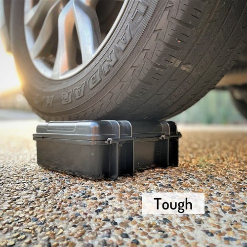 ModernGen 6 Slot Watch Pre-Cut Box Travel Case - Heavy Duty Plastic Impact Resistant Waterproof