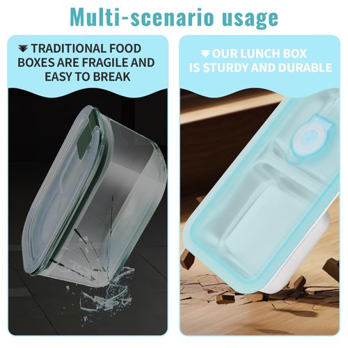 6 PCS Stainless Steel Snack Containers, Stainless Steel Double Compartment Snack Containers, Reusable & Dishwasher-Safe,Ideal for Travel, Outdoor Camping, Work and School