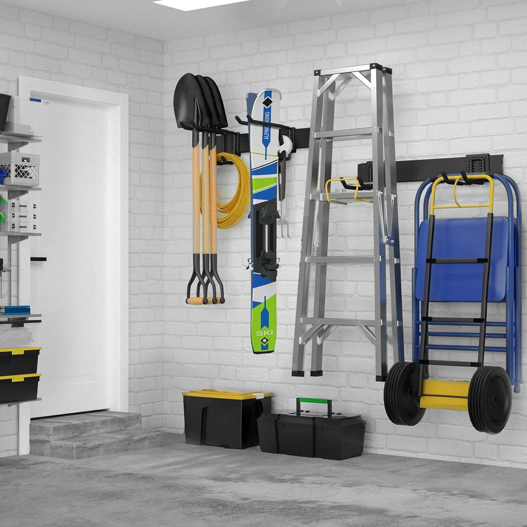 UUP Garage Storage Organizer - 32 Inches Wall Mount Tool Rack with Adjustable Metal Hooks | Heavy Duty 300lbs Capacity