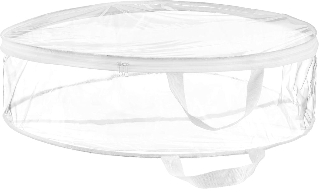 Whitmor Clear Wreath Storage Bag - Durable Protection for Your Holiday Decor | Fits Standard Wreaths