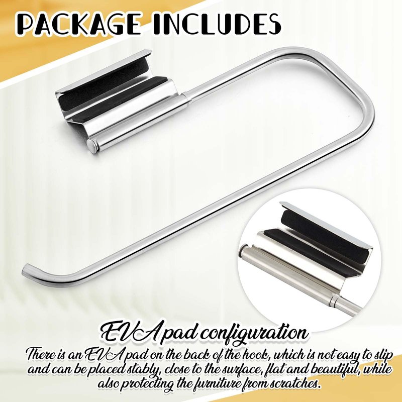 Yaocom 12.4 Inches Cabinet Door Paper Towel Holder Camper Under Sink No Drilling Paper Towel Storage and Dispenser for RV Kitchen Bathroom Laundry Room, Stainless Steel(Silver,2 Pcs)