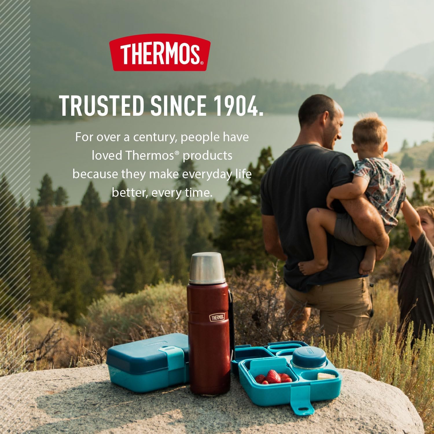 THERMOS Stainless King Vacuum-Insulated Beverage Bottle - 40 Ounce, Matte Stainless Steel Finish