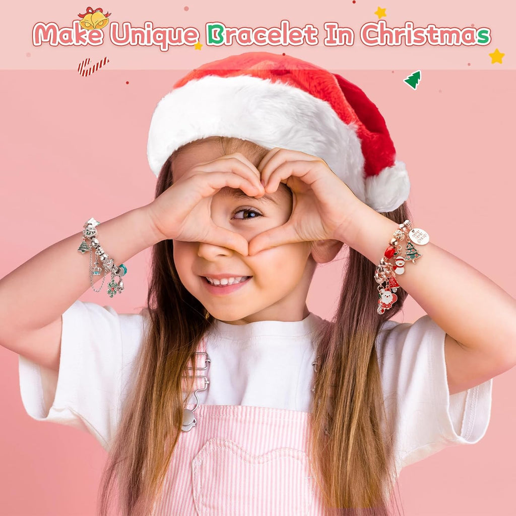 Regine Switzerland Advent Calendar 2025 - 24-Day Christmas Countdown Red DIY Charm Bracelet for Girls